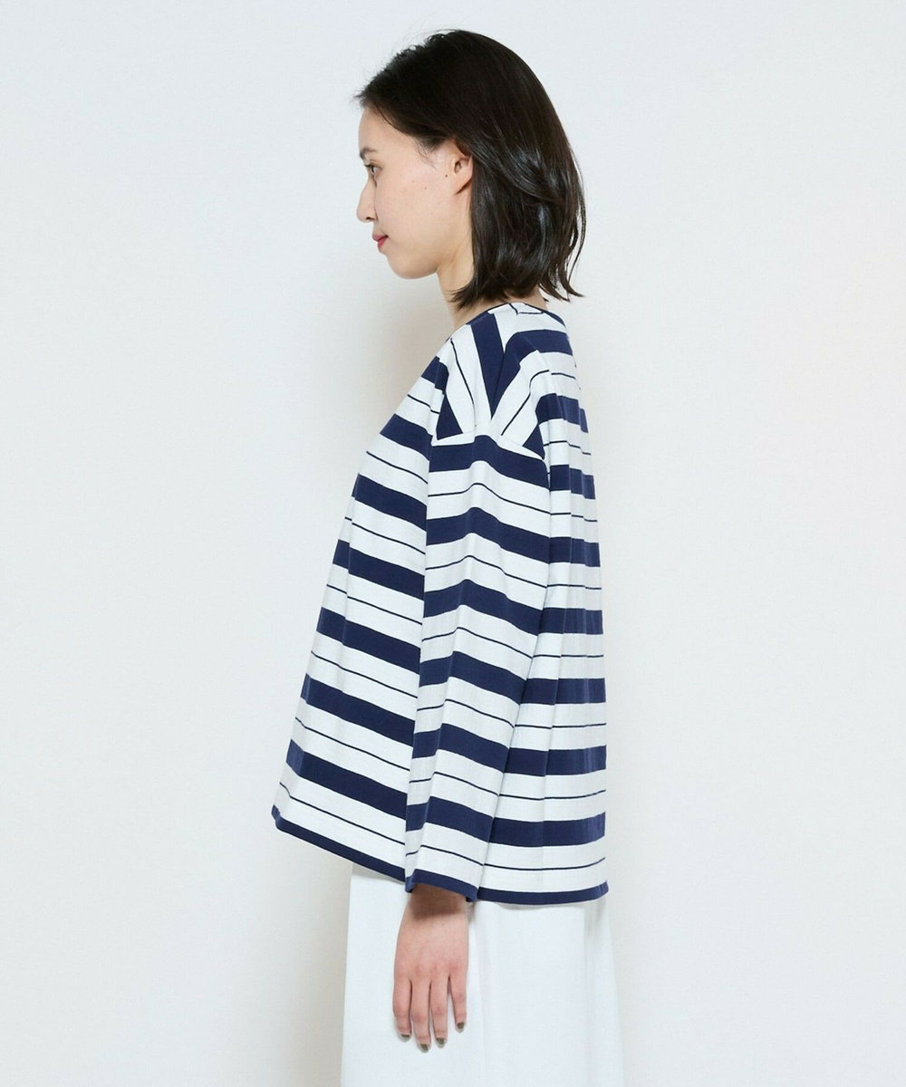 L'EQUIPE raspail×L’EQUIPE 別注ニュアンスボーダーカットソー ネイビー