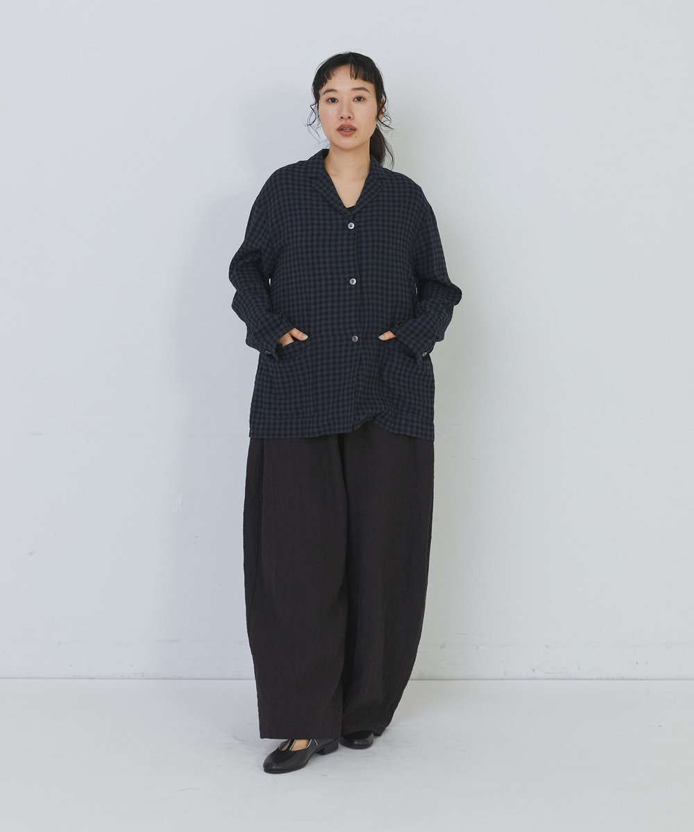 congés payés ADIEU TRISTESSE 【FAVE】シャーリングシャツジャケット ブルー系その他