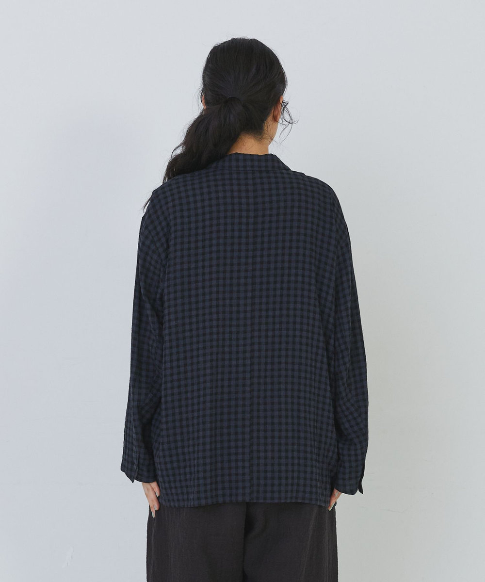 congés payés ADIEU TRISTESSE 【FAVE】シャーリングシャツジャケット ブルー系その他