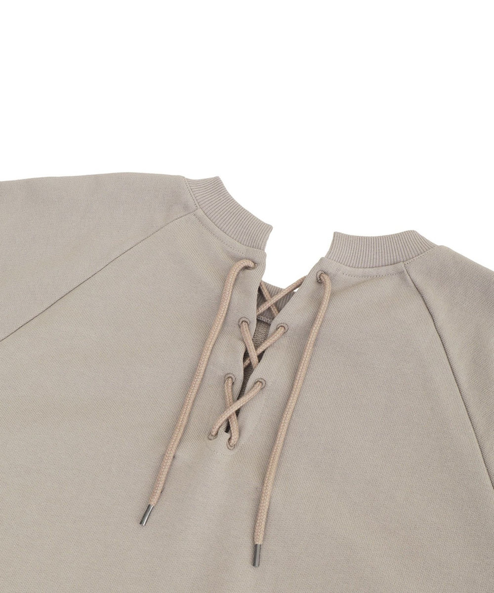 1er Arrondissement 【WEB限定カラーあり】＜SOLto (ソルト)＞レースアップスウェット グレイッシュベージュ