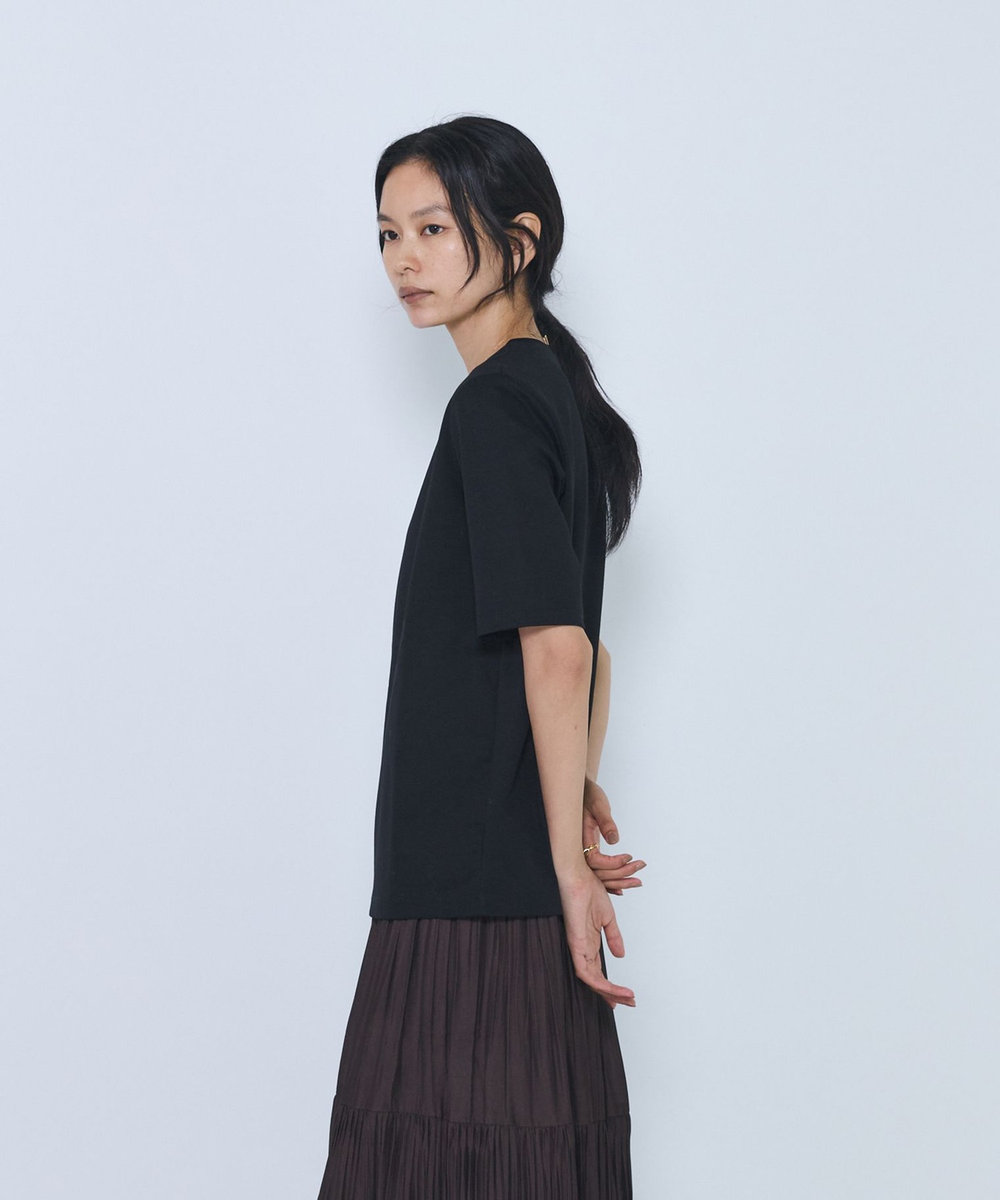 1er Arrondissement スーピマポンチコンパクトＴシャツ ブラック