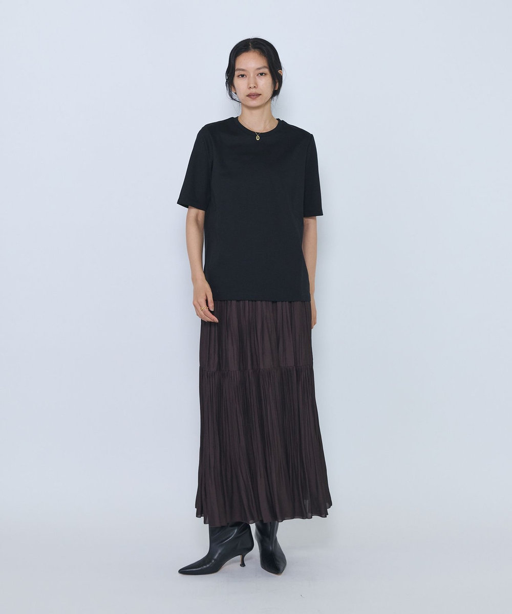 1er Arrondissement スーピマポンチコンパクトＴシャツ ブラック