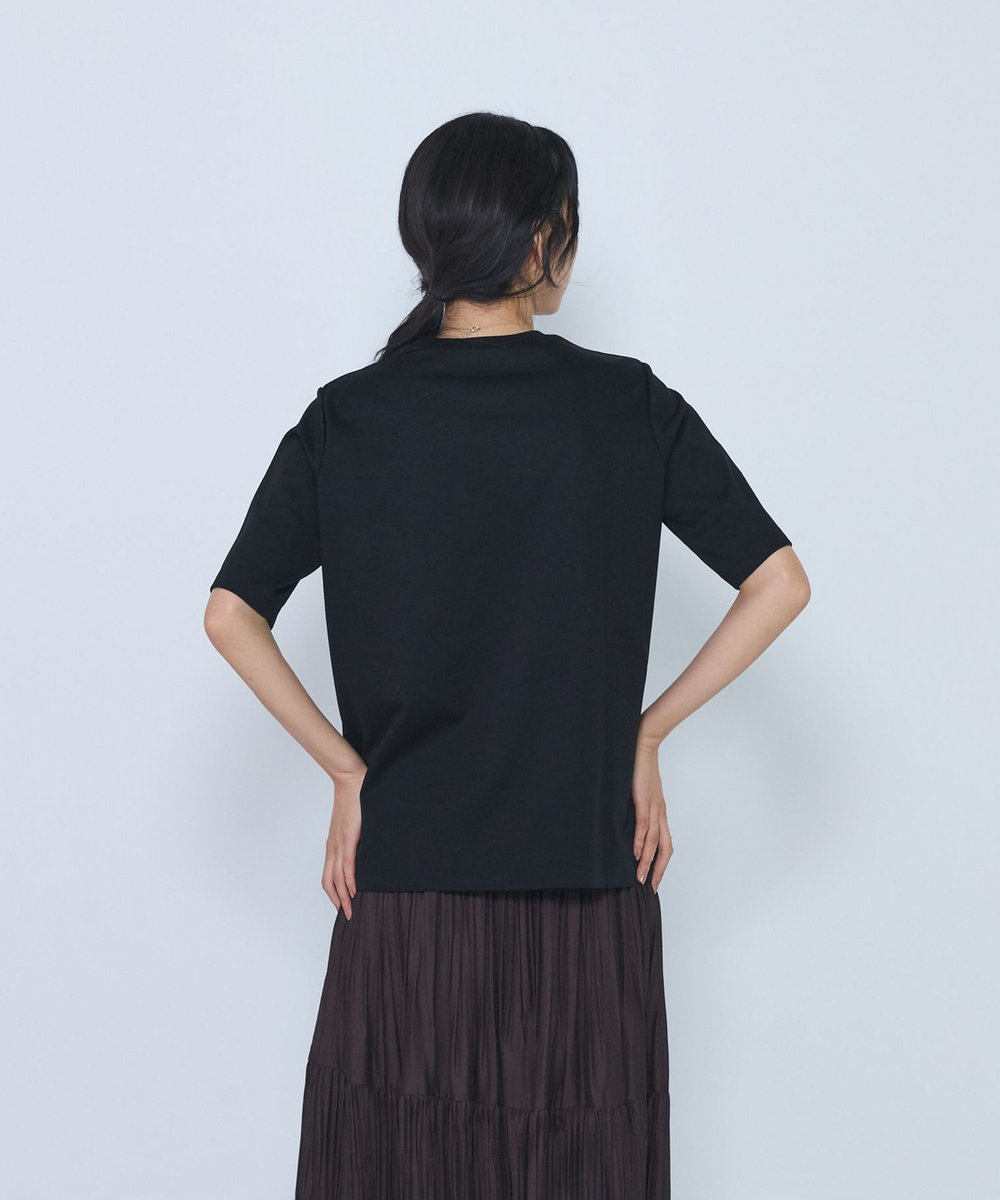 1er Arrondissement スーピマポンチコンパクトＴシャツ ブラック