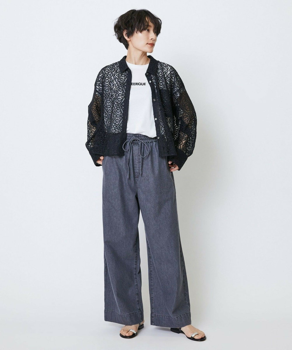 feerique feerique　コンパクトローレル天竺プルオーバー ホワイト