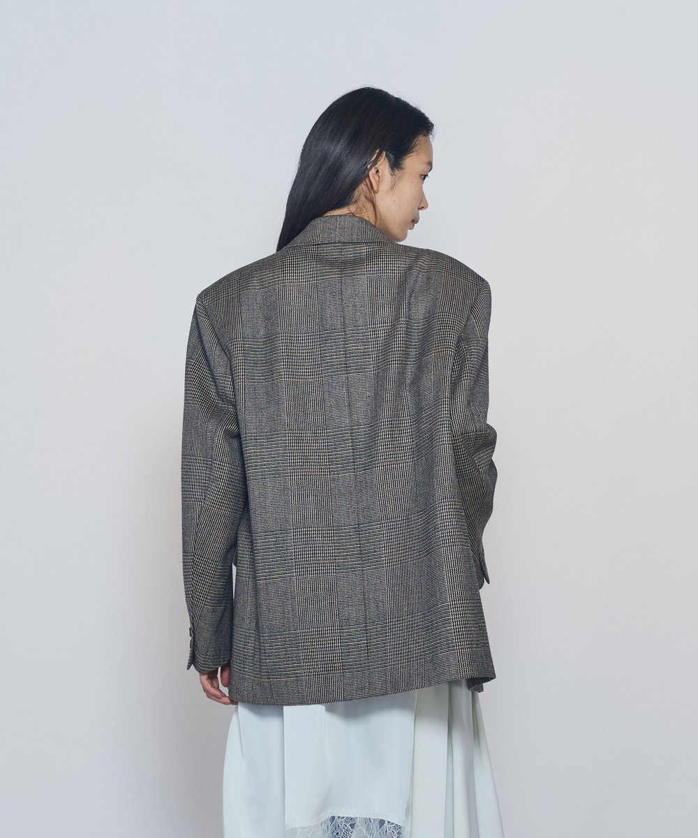 1er Arrondissement グレンチェック オーバージャケット チェック