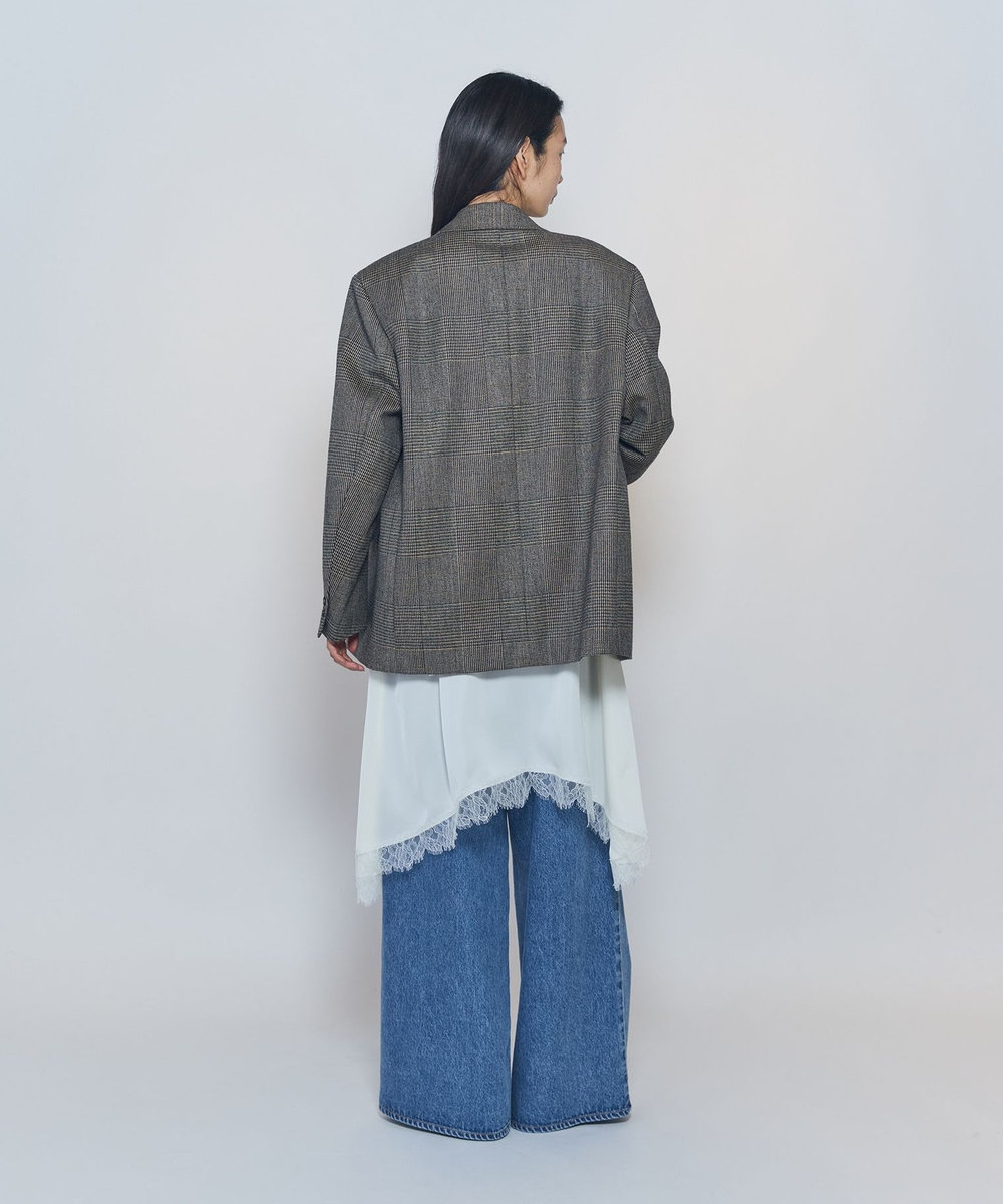 1er Arrondissement グレンチェック オーバージャケット チェック