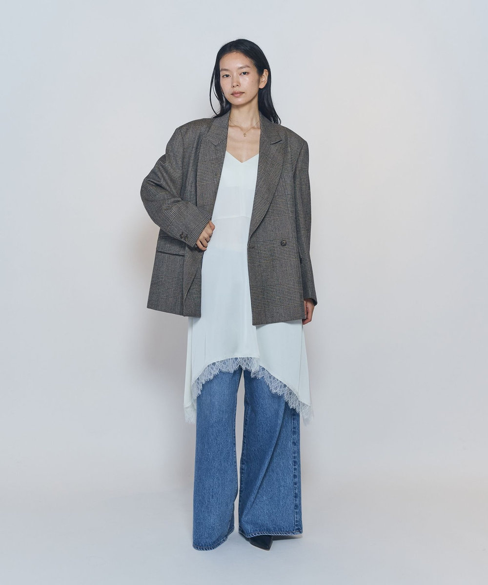 1er Arrondissement グレンチェック オーバージャケット チェック