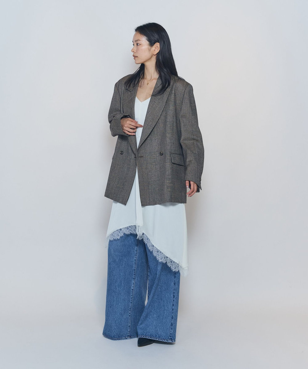 1er Arrondissement グレンチェック オーバージャケット チェック