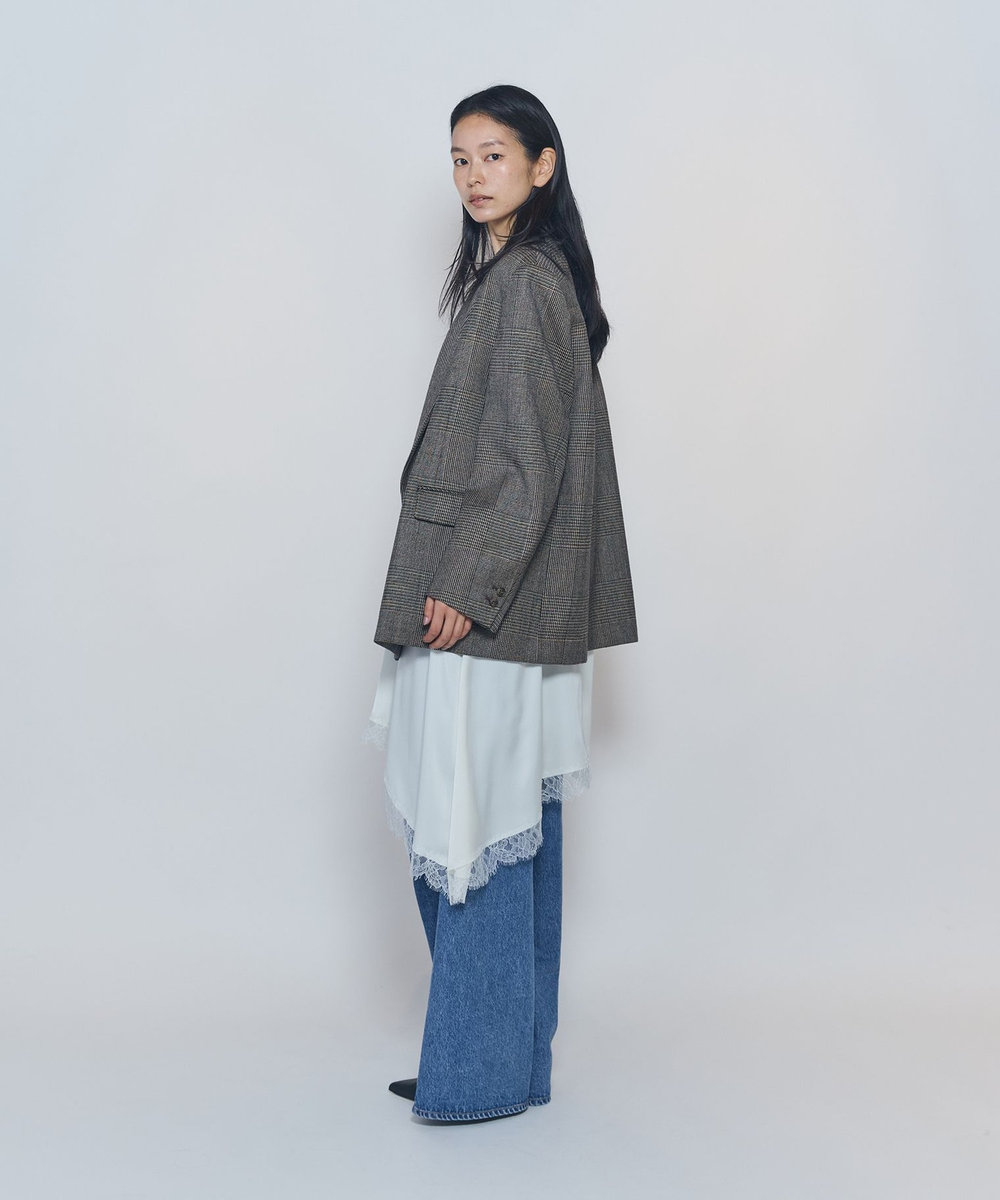 1er Arrondissement グレンチェック オーバージャケット チェック
