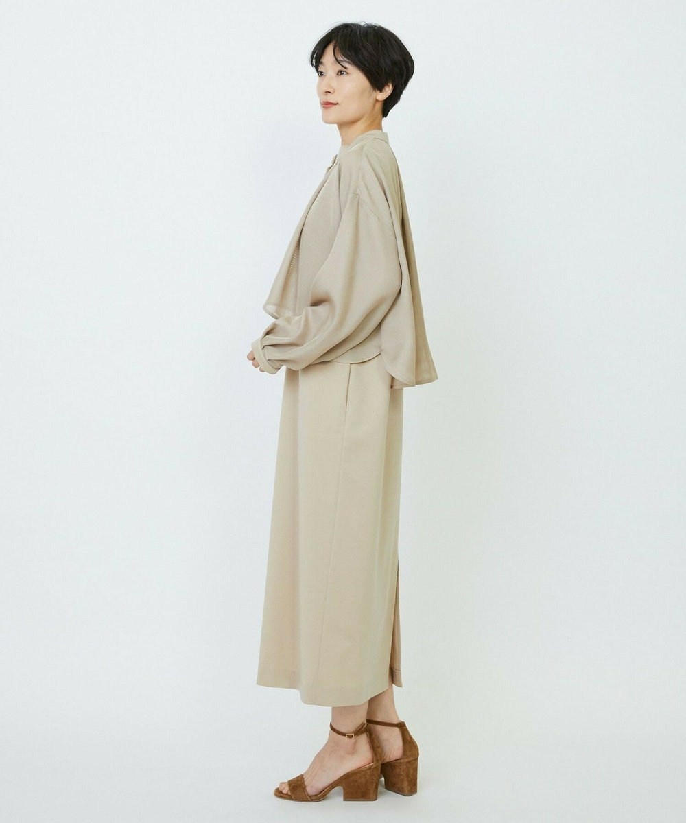 feerique feerique メッシュ×ジャージドッキングワンピース ベージュ