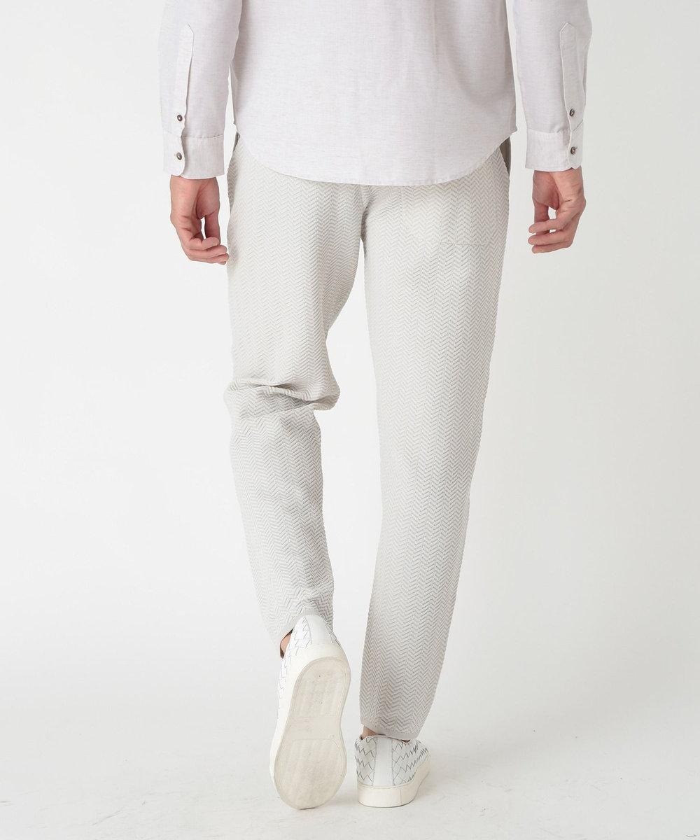 MEN'S BIGI 【ACTIVE TAILOR】ヘリンボーンニットパンツ オフホワイト