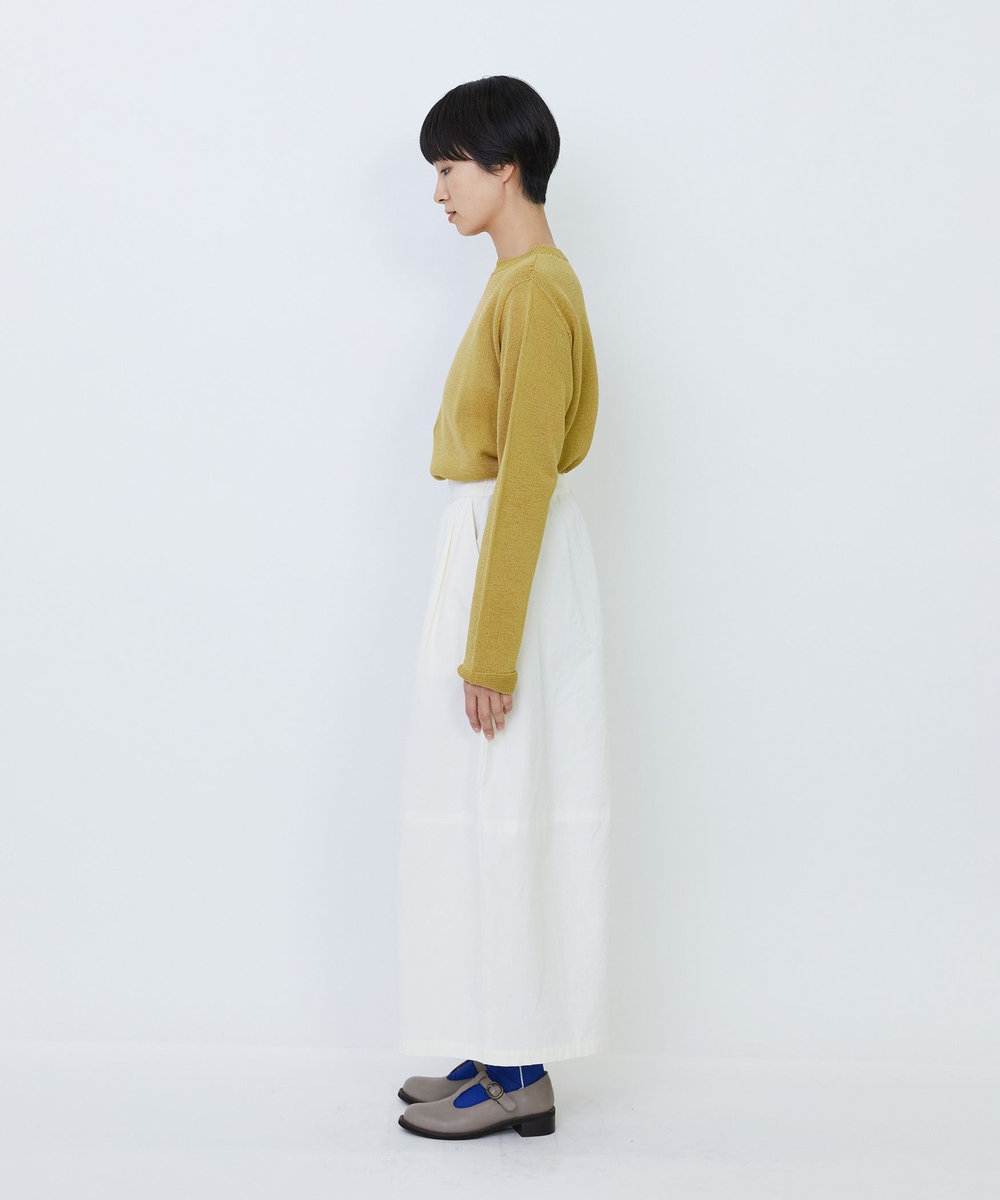LOISIR コットンツイルボトルシルエットパンツ キナリ