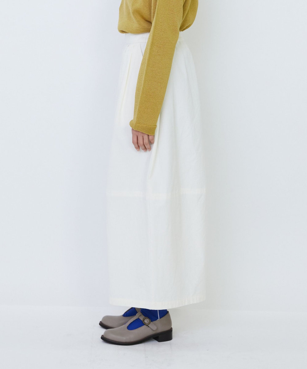 LOISIR コットンツイルボトルシルエットパンツ キナリ