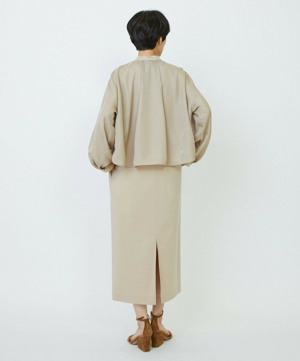 feerique feerique メッシュ×ジャージドッキングワンピース ベージュ