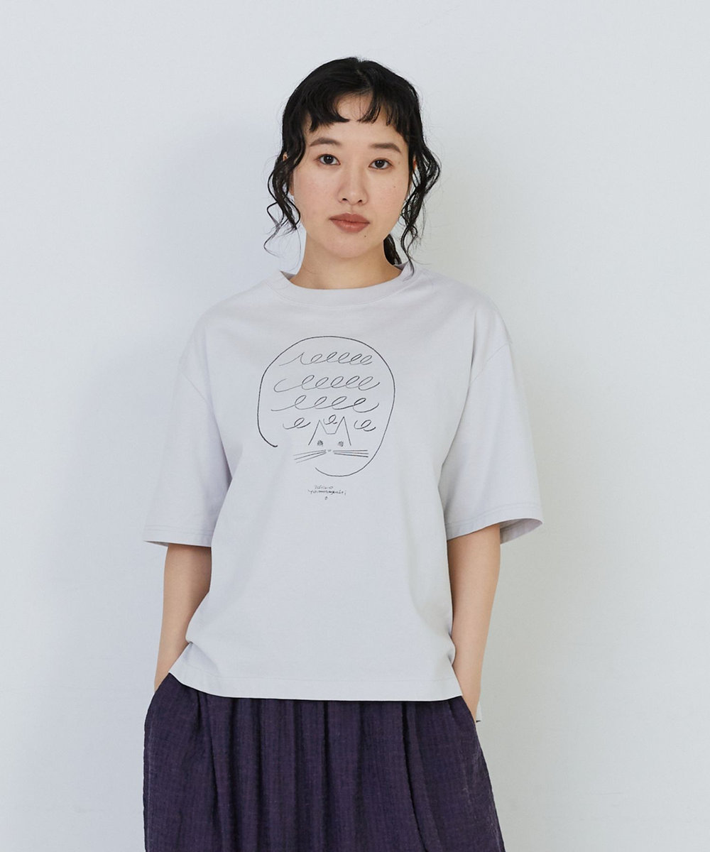 congés payés ADIEU TRISTESSE ichiro yamaguchi. 半袖Ｔシャツ ブル－グレ－