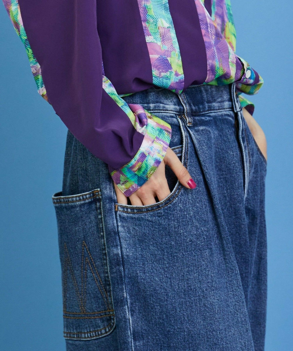 FRAPBOIS カーブデニム２ パンツ ブルー