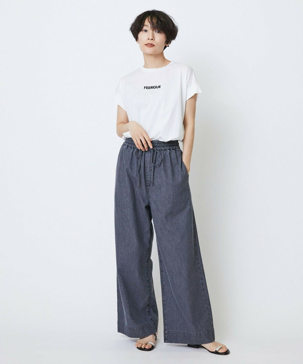 feerique feerique　コンパクトローレル天竺プルオーバー ホワイト