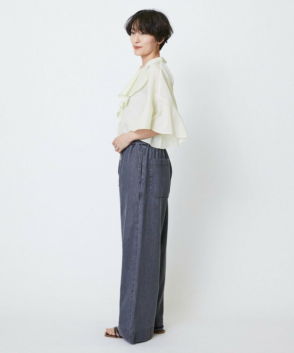 feerique feerique シルキーローンフリルブラウス キナリ