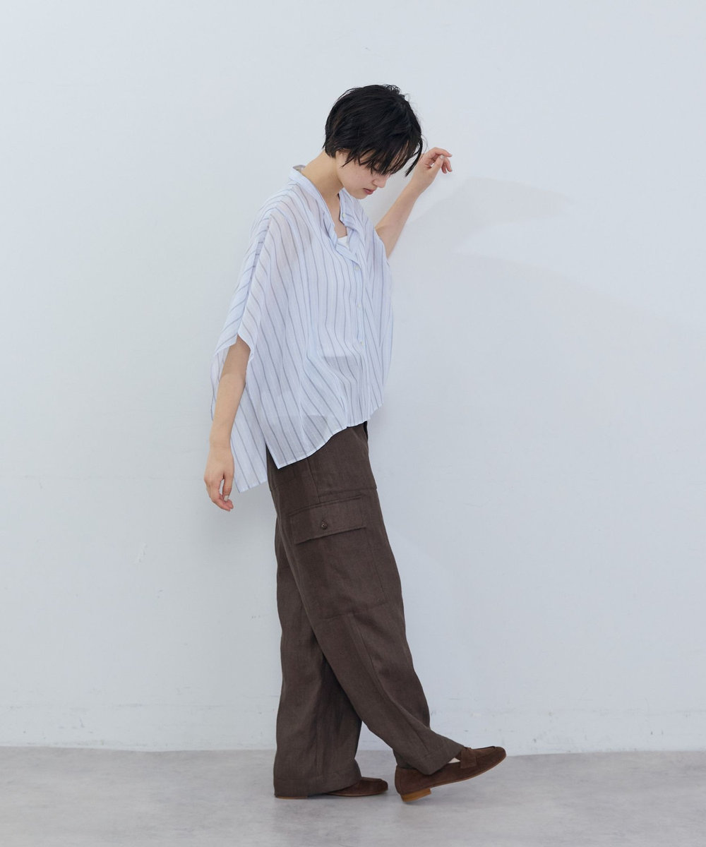 ADIEU TRISTESSE ケープ風ブラウス ブルー系その他
