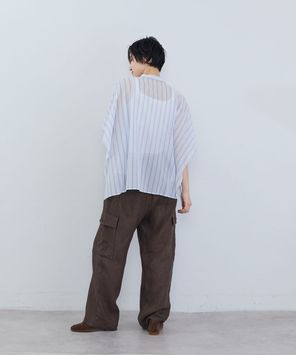 ADIEU TRISTESSE ケープ風ブラウス ブルー系その他