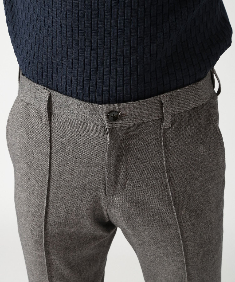 MEN'S BIGI TR起毛ピンドットストレッチパンツ ブラウン