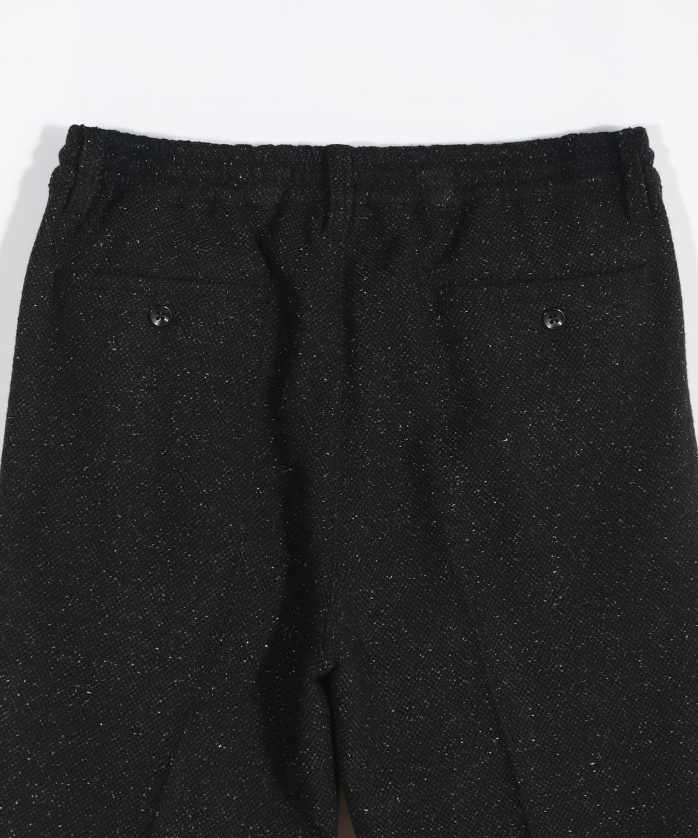 MEN'S BIGI シルクネップウール絡みイージーパンツ ブラック