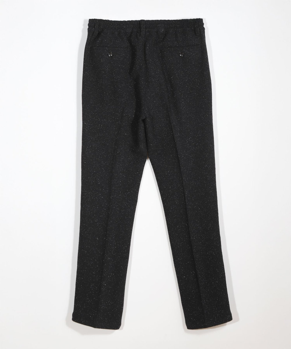 MEN'S BIGI シルクネップウール絡みイージーパンツ ブラック