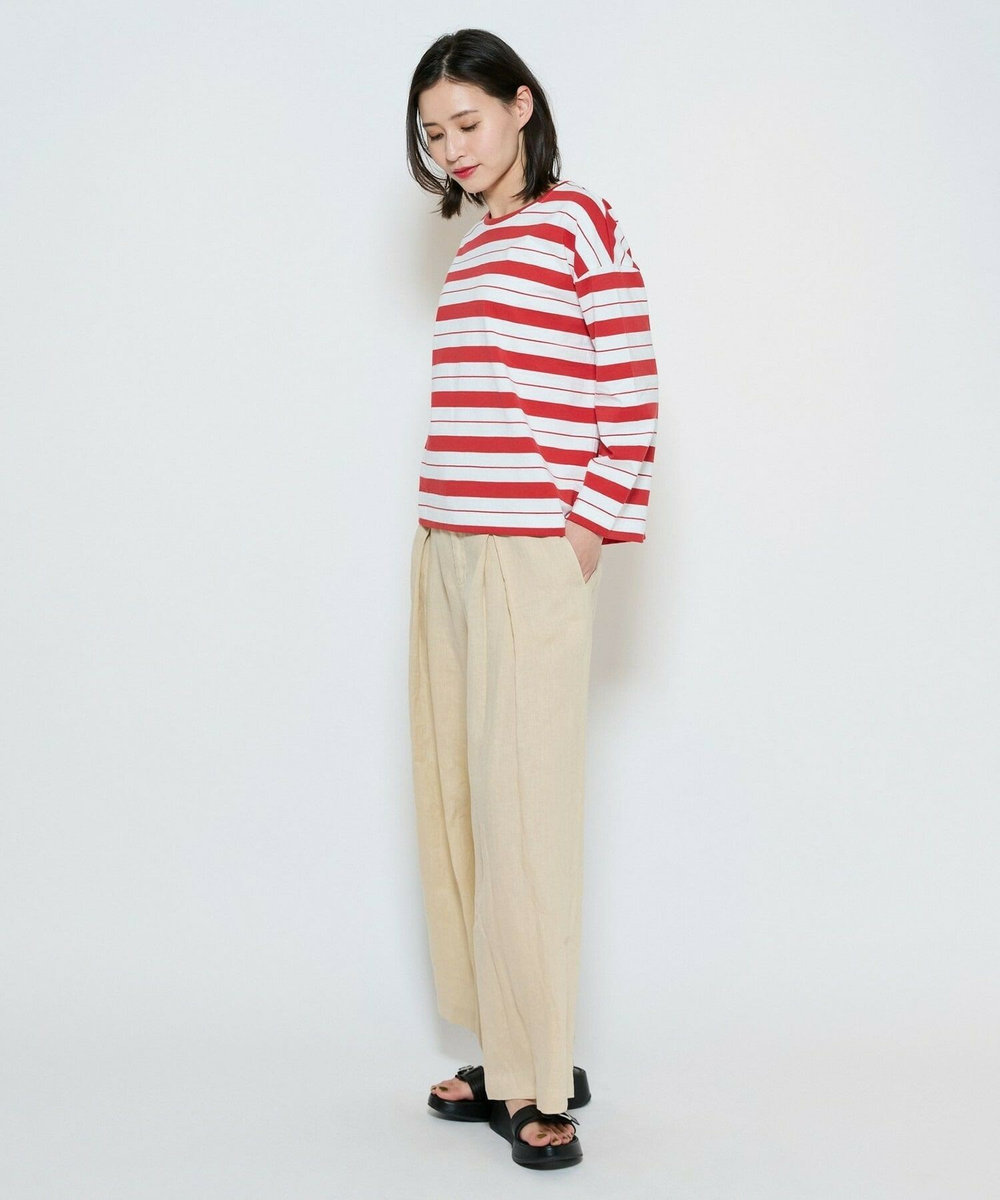 L'EQUIPE raspail×L’EQUIPE 別注ニュアンスボーダーカットソー レッド