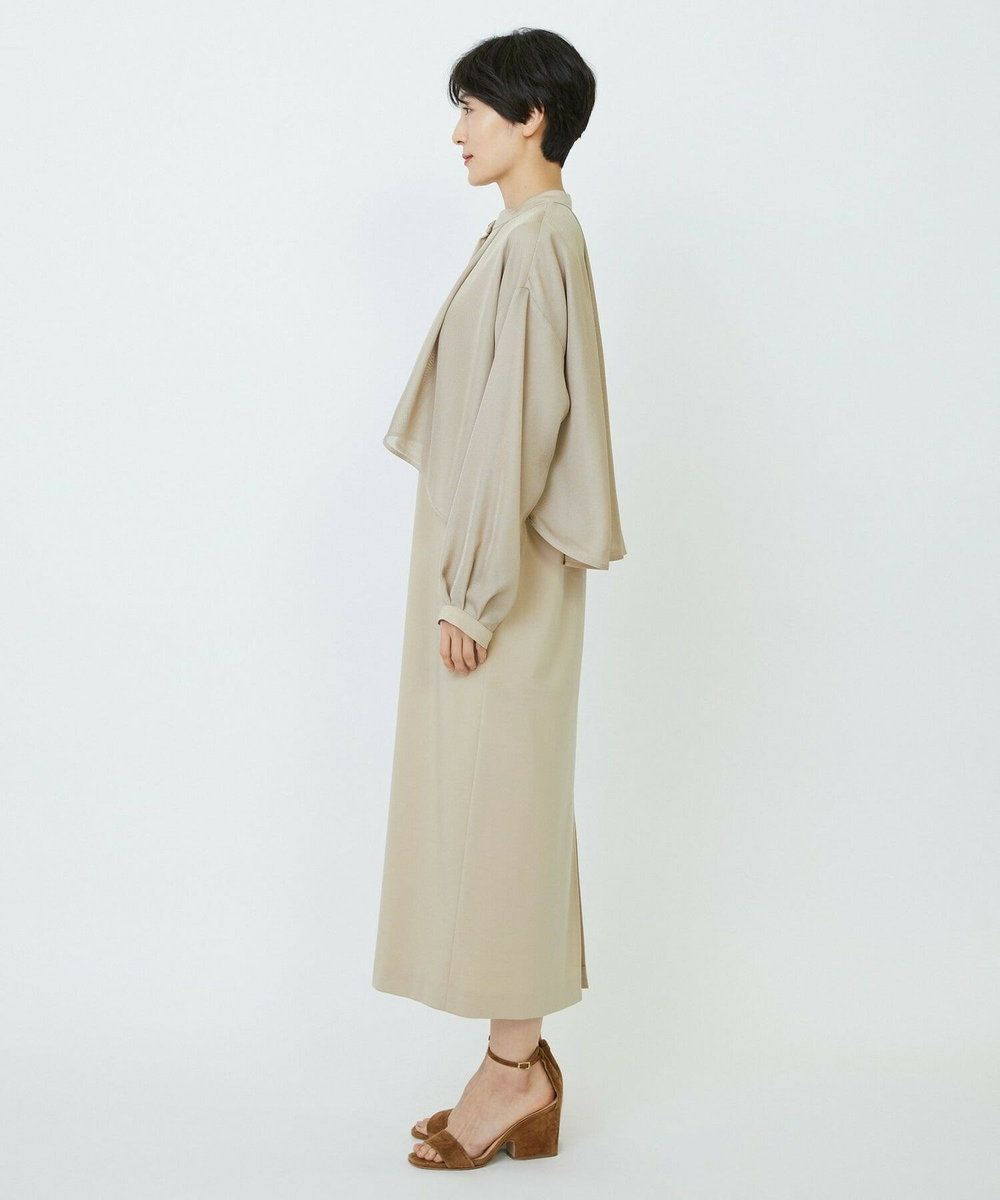 feerique feerique メッシュ×ジャージドッキングワンピース ベージュ