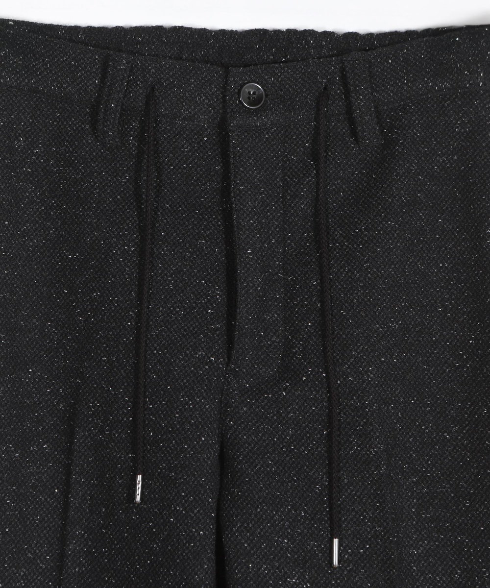MEN'S BIGI シルクネップウール絡みイージーパンツ ブラック