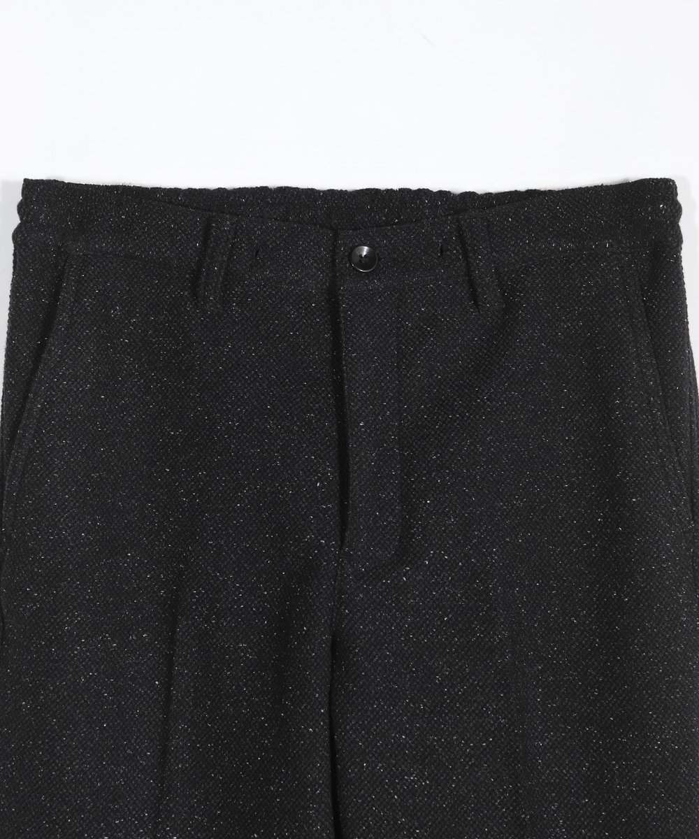 MEN'S BIGI シルクネップウール絡みイージーパンツ ブラック