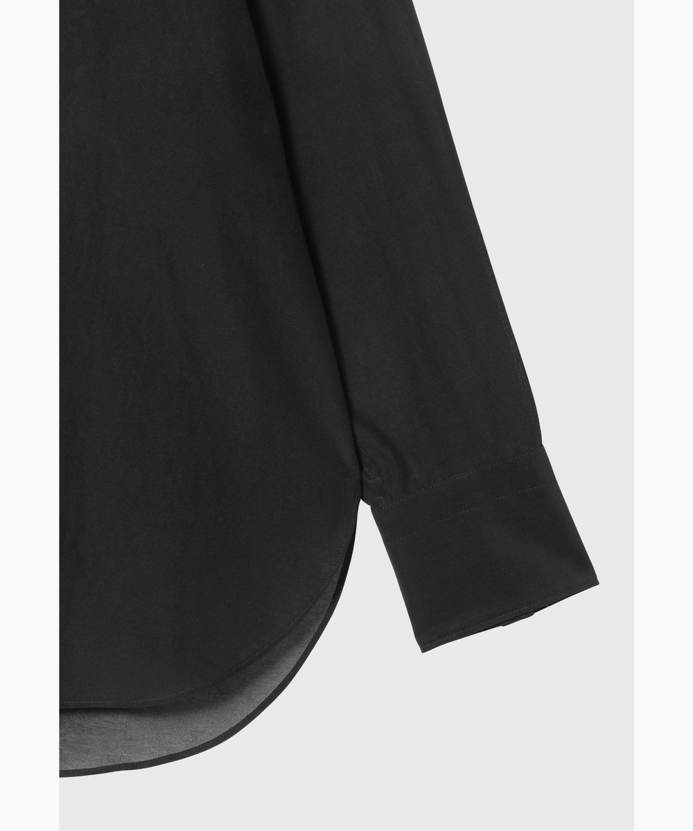 DÉPAREILLÉ ORGANDY NO COLLAR SHIRT / オーガンジーノーカラーシャツ ブラック