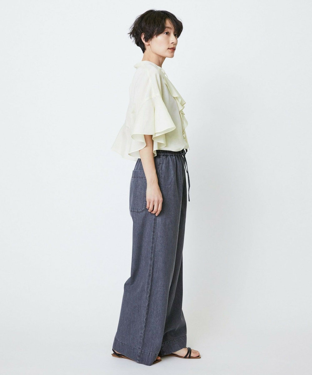 feerique feerique シルキーローンフリルブラウス キナリ