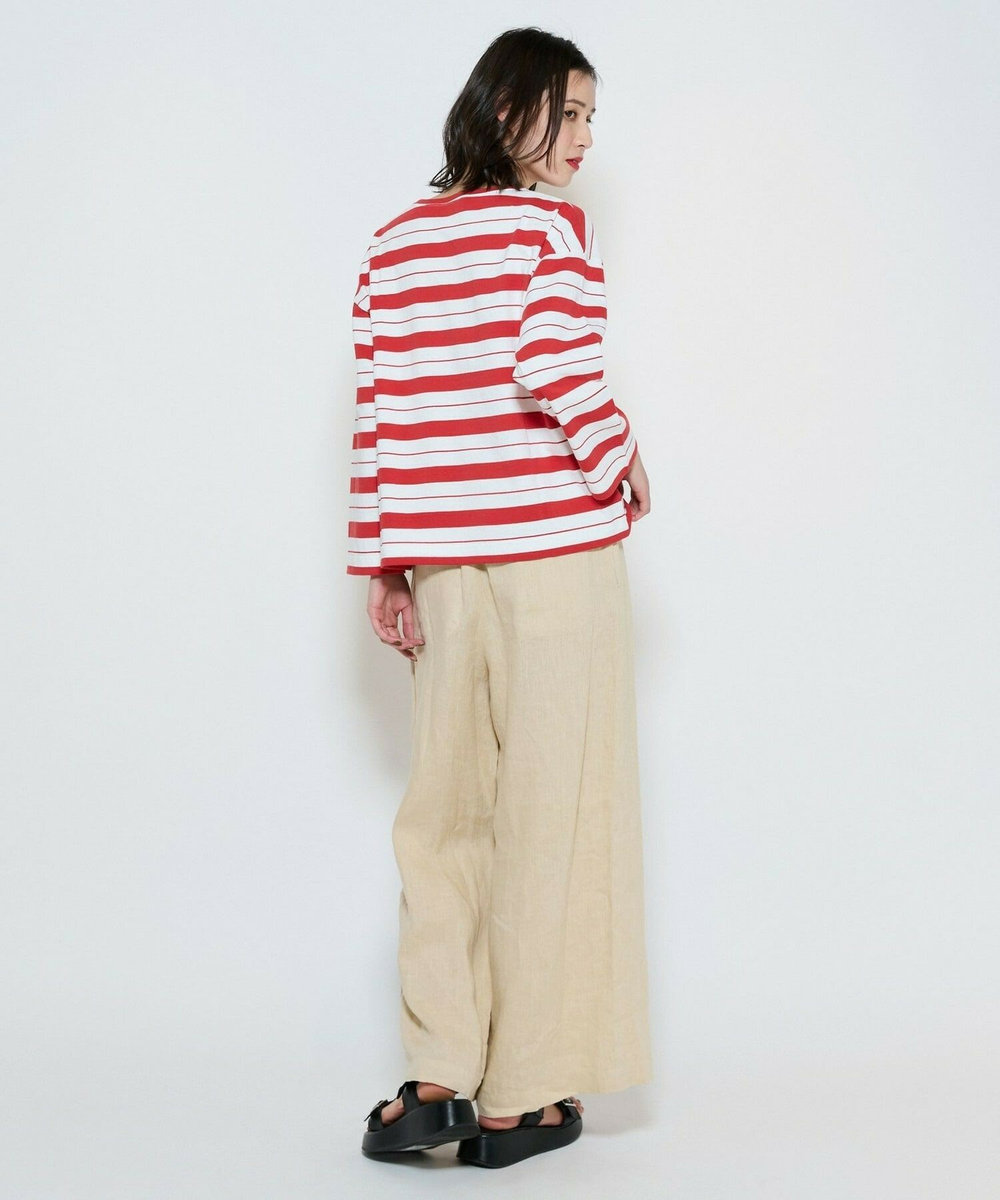 L'EQUIPE raspail×L’EQUIPE 別注ニュアンスボーダーカットソー レッド