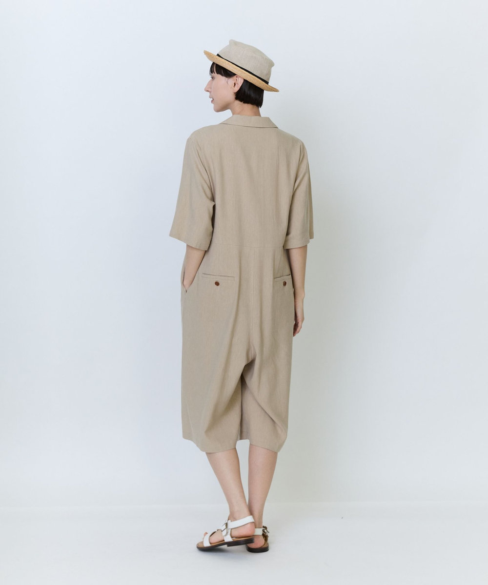 LOISIR テンセルコットンリネンオールインワン ベージュ