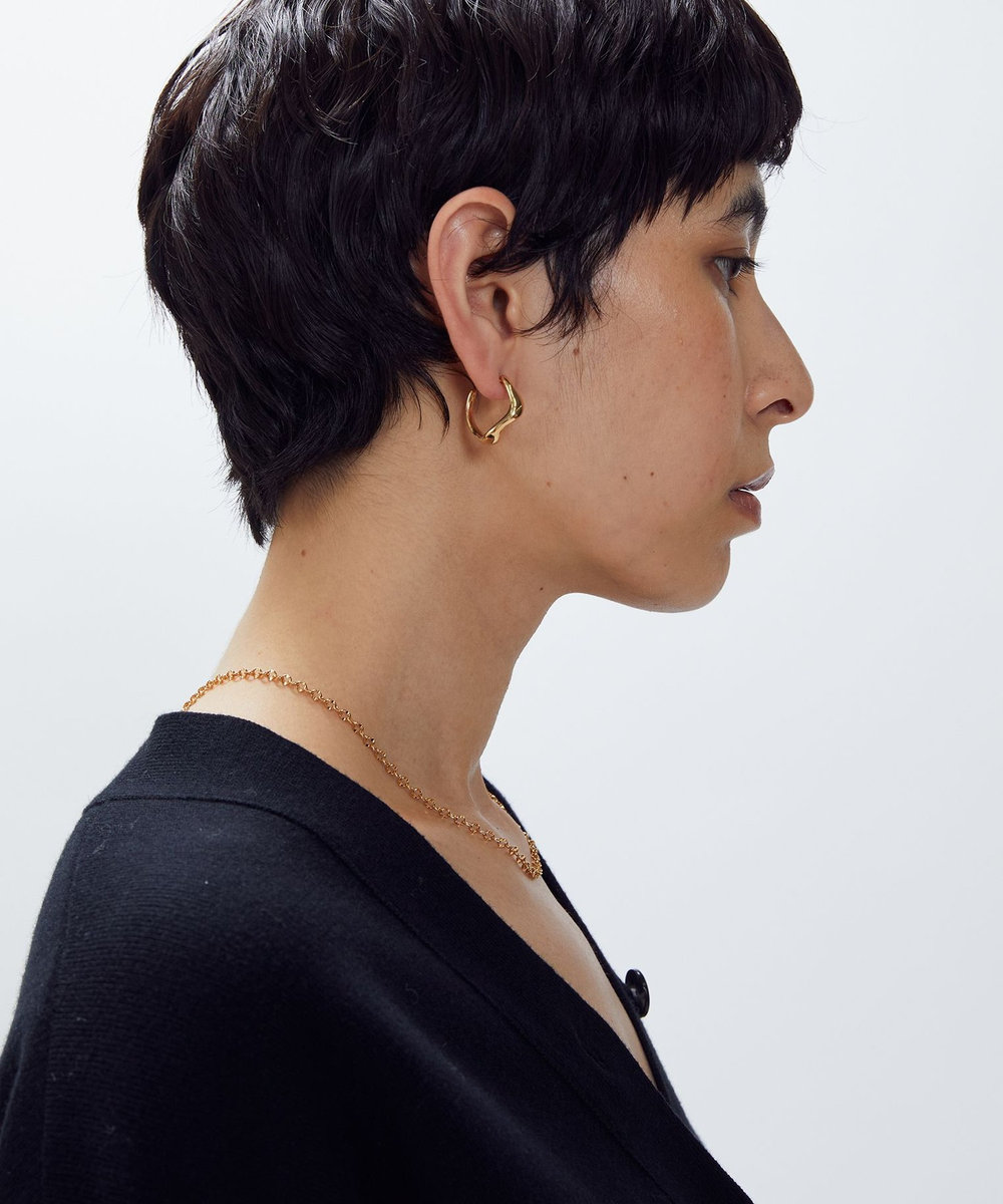 1er Arrondissement 【WEB限定】＜PHILIPPE AUDIBERT (フィリップオーディベール)＞"Elrose"ピアス（ゴールド） ゴールド