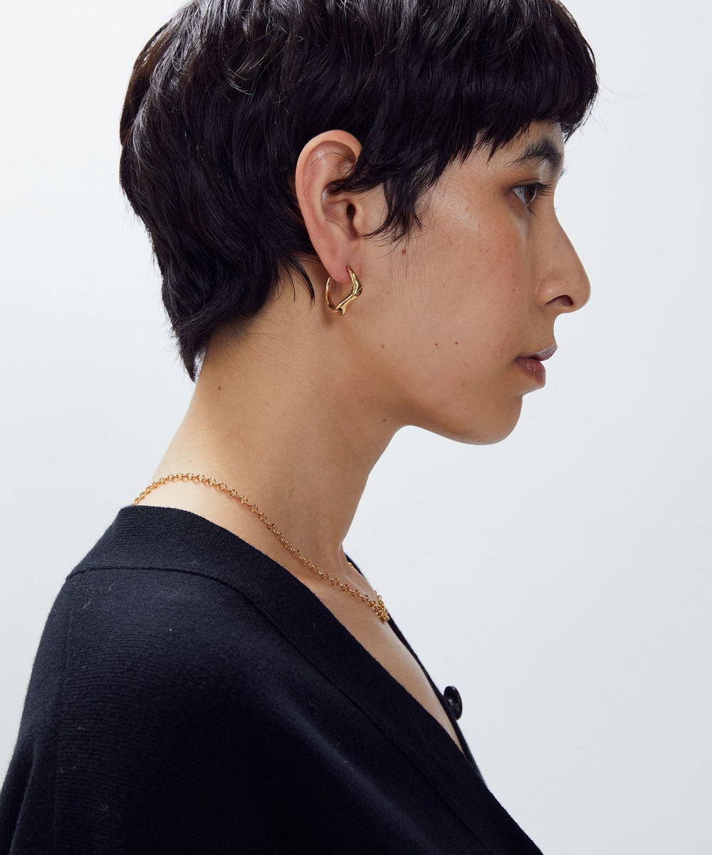 1er Arrondissement 【WEB限定】＜PHILIPPE AUDIBERT (フィリップオーディベール)＞"Elrose"ピアス（ゴールド） ゴールド