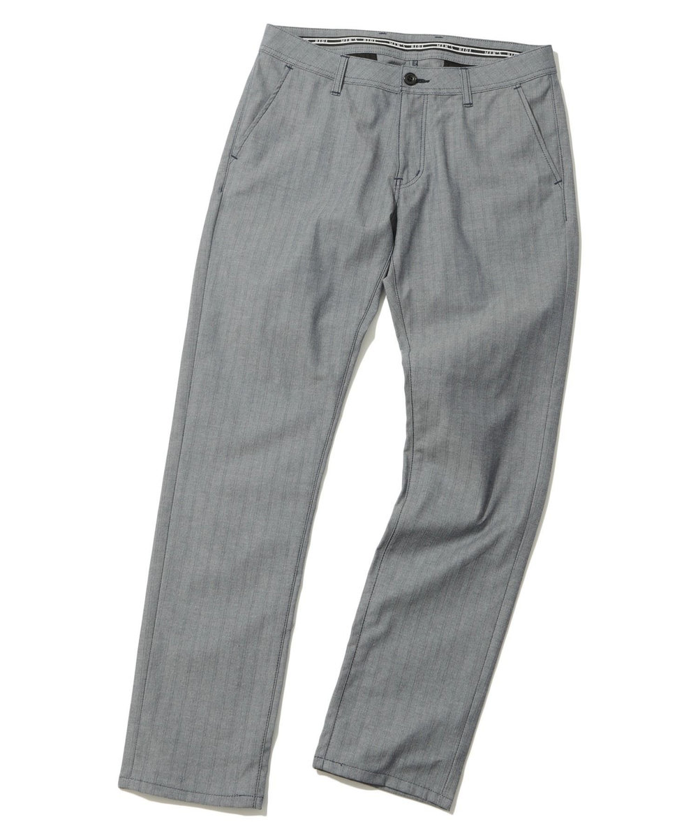 MEN'S BIGI ＜ON/OFF兼用＞シャドーヘリンボーンストレッチパンツ ライトグレー
