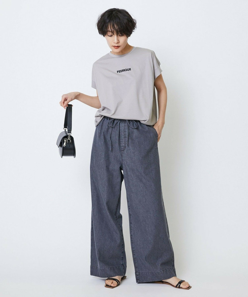 feerique feerique　コンパクトローレル天竺プルオーバー グレー