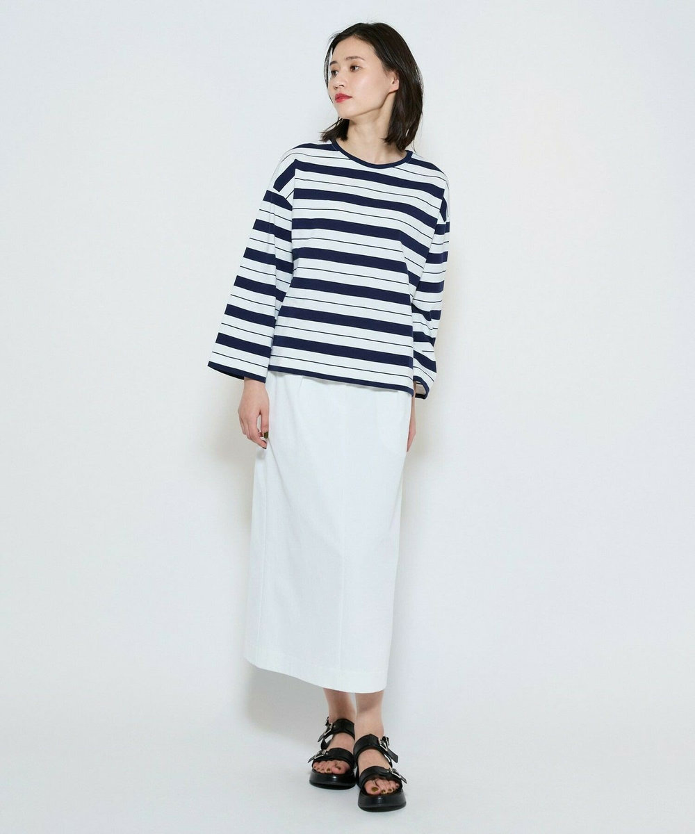 L'EQUIPE raspail×L’EQUIPE 別注ニュアンスボーダーカットソー ネイビー