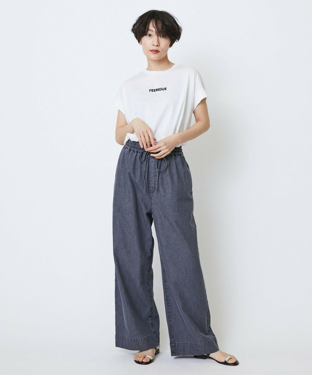 feerique feerique　コンパクトローレル天竺プルオーバー ホワイト
