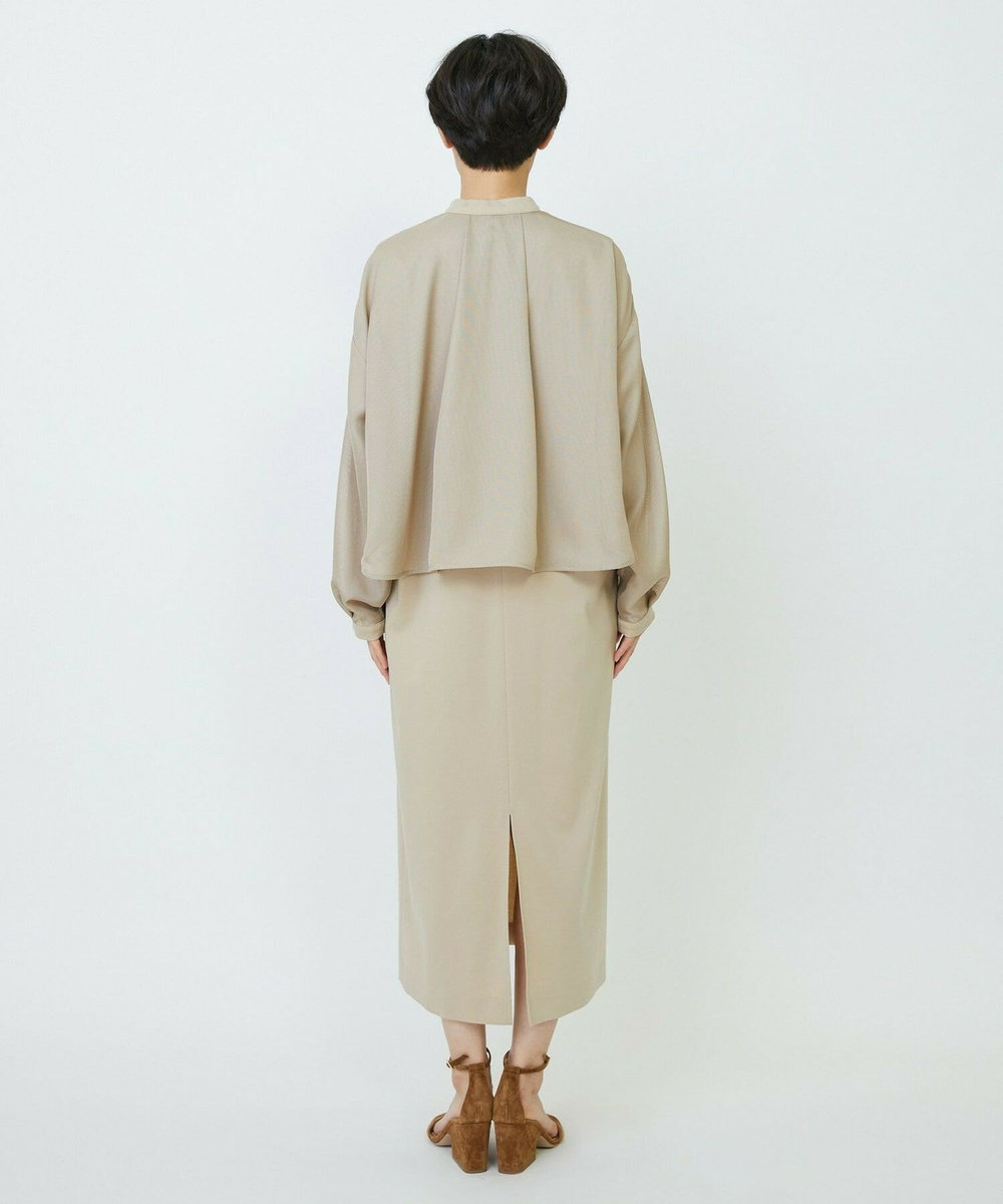 feerique feerique メッシュ×ジャージドッキングワンピース ベージュ