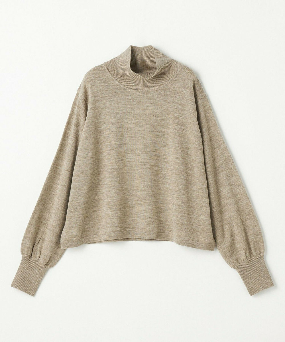 L'EQUIPE GREEN ウール梳毛ハイネックニット ベージュ