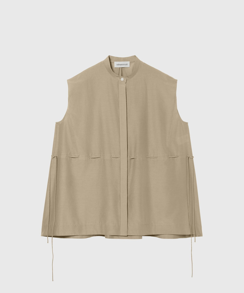 DÉPAREILLÉ 	COTTON SILK LAWN BLOUSE / コットンシルクローンブラウス ベージュ