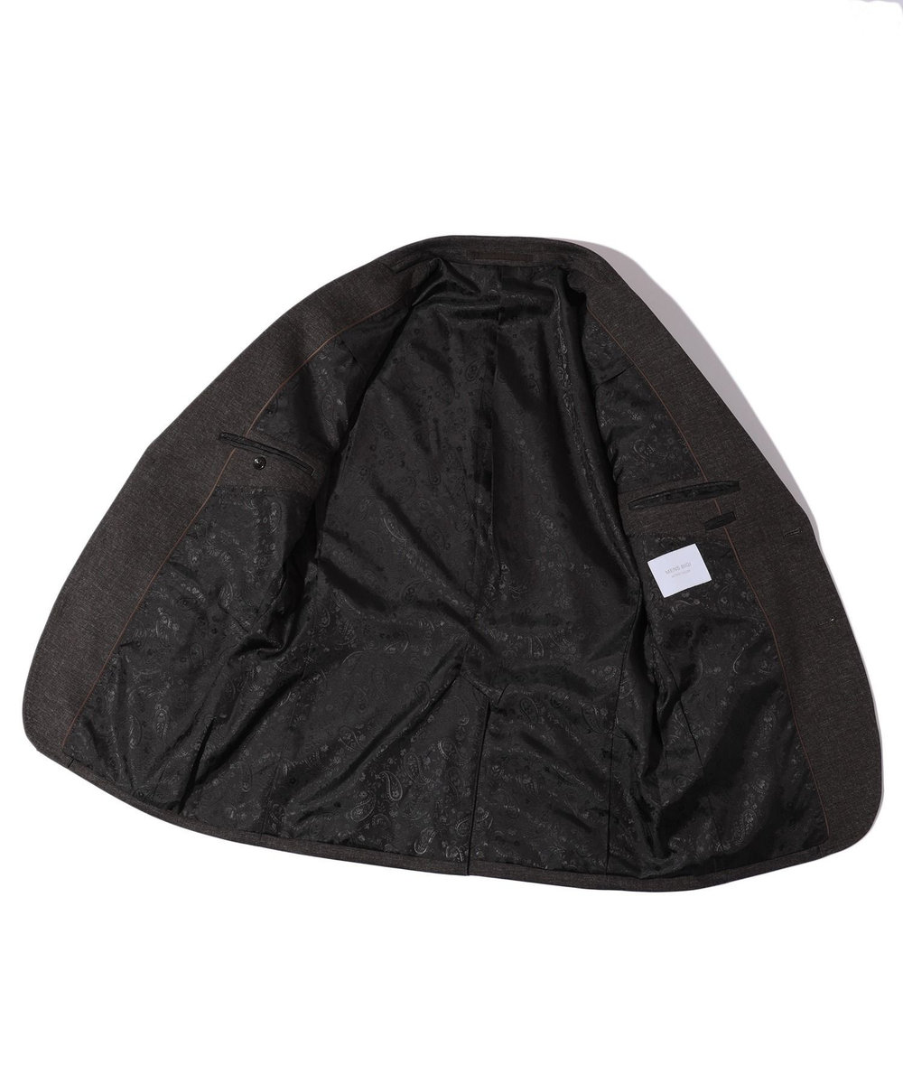 MEN'S BIGI 【ACTIVE TAILOR】エクストラTRジャージプリントテーラードジャケット＜セットアップ・スリーピース対応＞ ブラウン