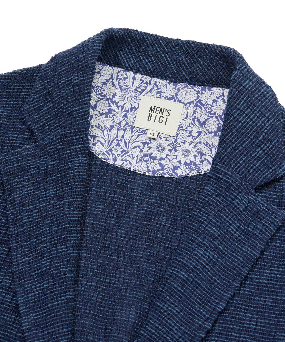 MEN'S BIGI スラブカールマイヤー 2Bジャケット ネイビー