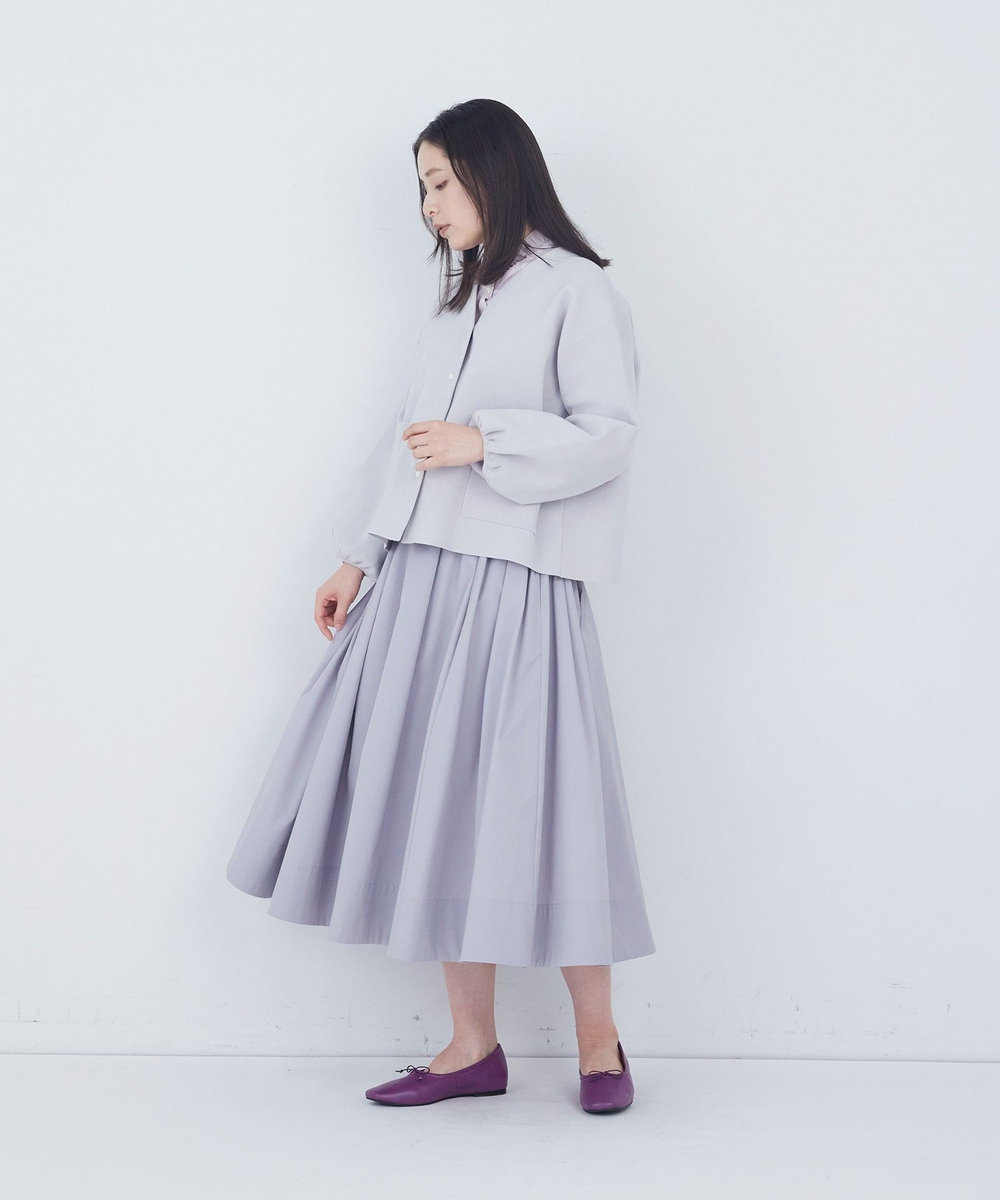 ADIEU TRISTESSE COTTON SURFミラノリブカーディガン グレイッシュベージュ