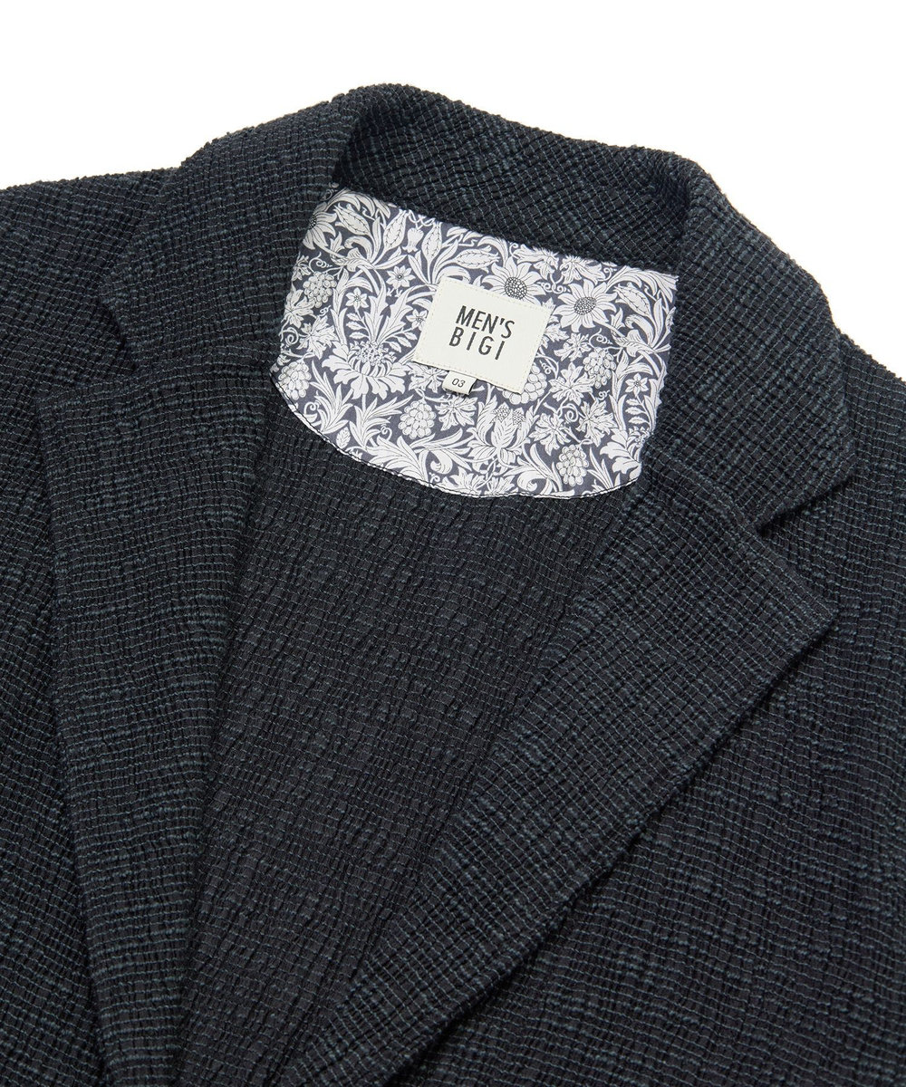 MEN'S BIGI スラブカールマイヤー 2Bジャケット ネイビー
