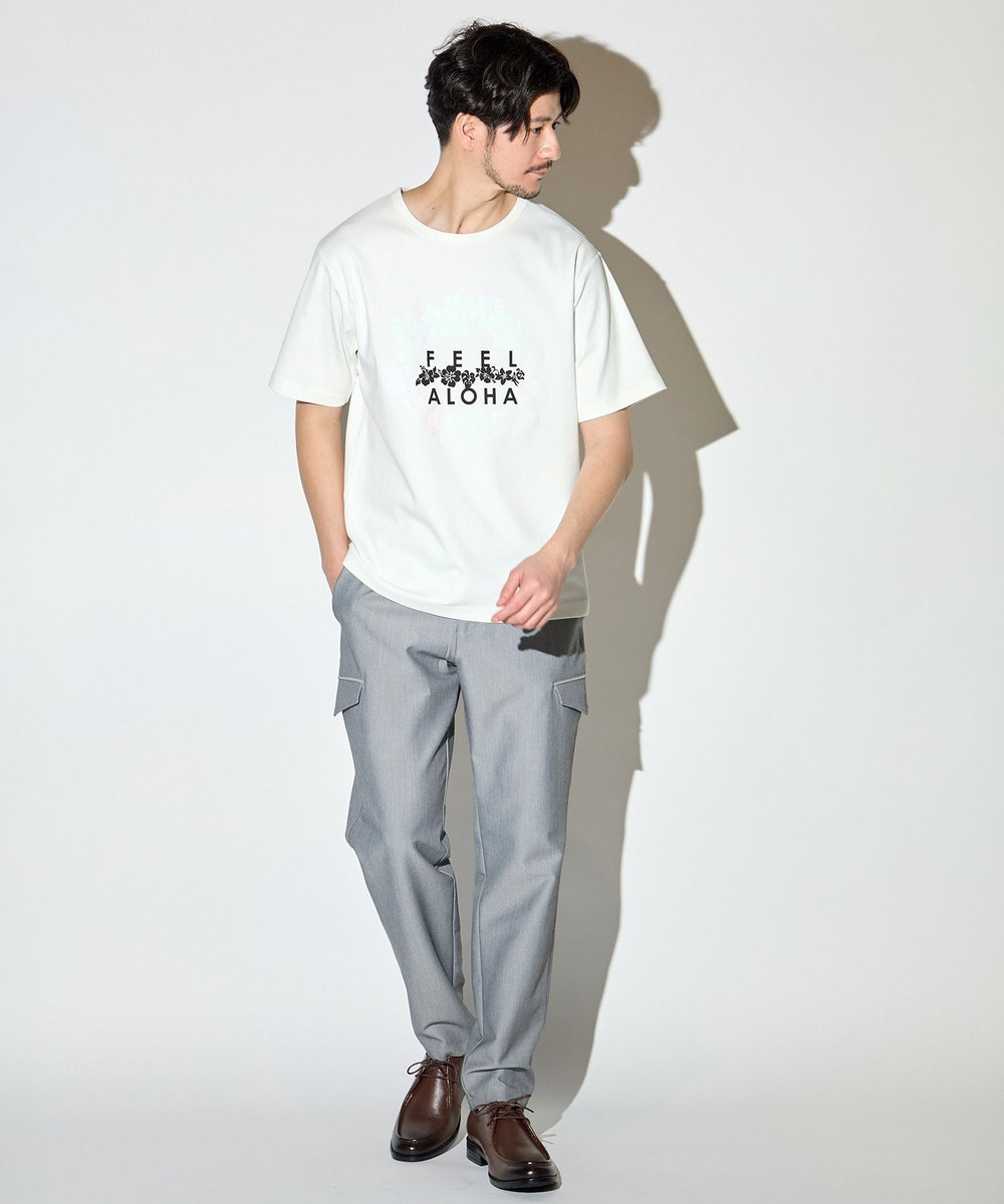 UNION STATION 【Lilly&Emma/リリー&エマ】 別注 オリジナルTシャツ/半袖 フラッシュプリントTEE ホワイト系その他