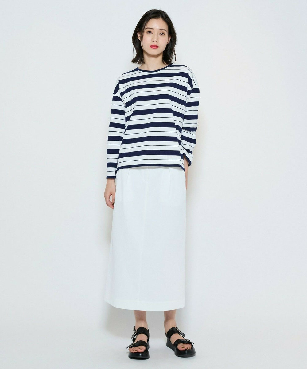 L'EQUIPE raspail×L’EQUIPE 別注ニュアンスボーダーカットソー ネイビー